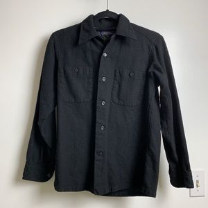 Pendleton Black Wool Button Down